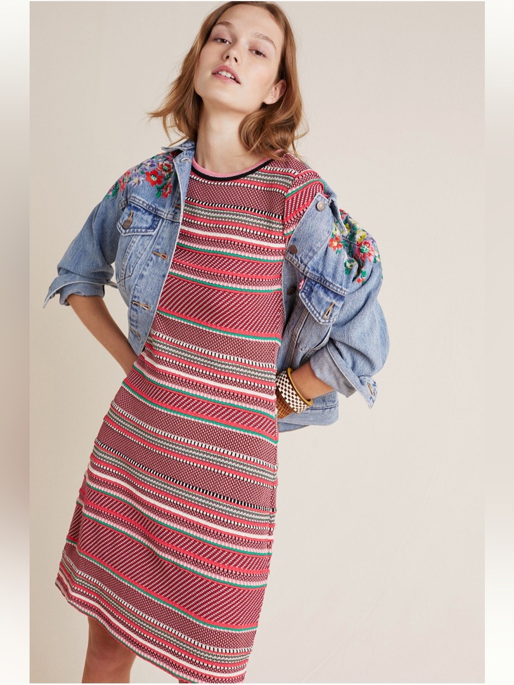Anthropologie Aldomartins Alice Striped Knit Dress - Size Small - Picture 3 of 12